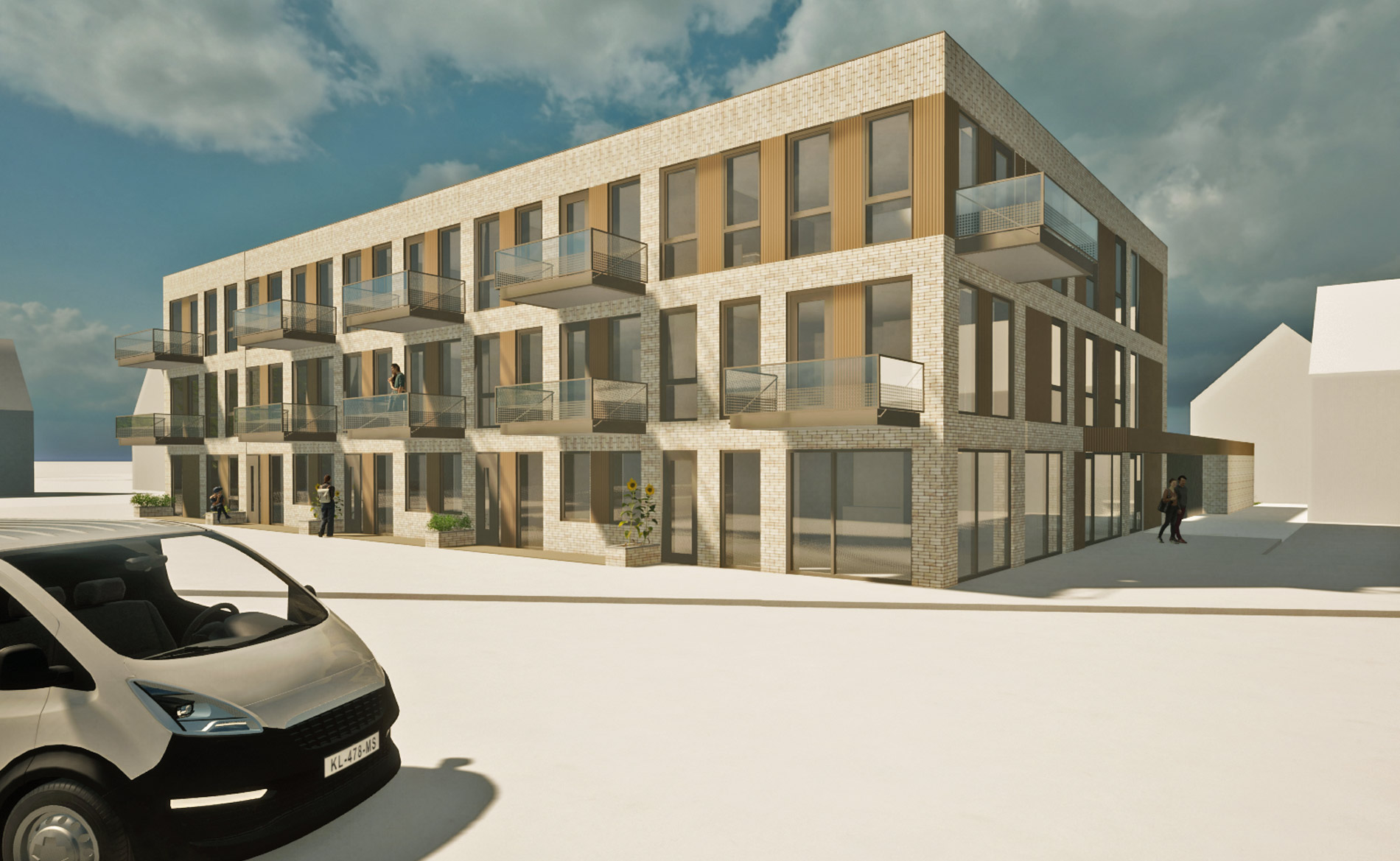 architect Appartementen sociale huurwoningen woningbouw Nieuwe Steen Hoorn Intermaris BBHD architecten